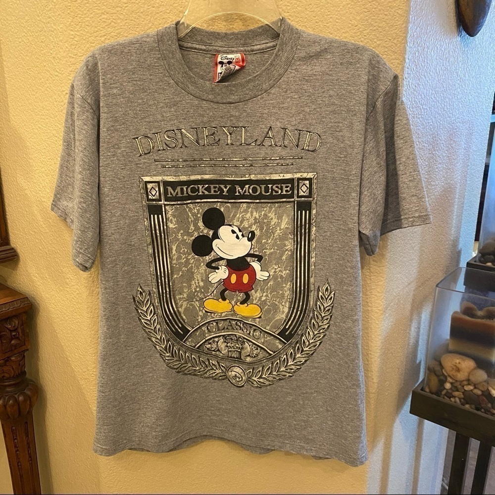 Vintage Disney MICKEY MOUSE Disneyland Women Gray T-Shirt Size Medium